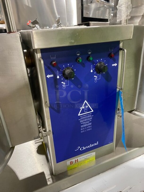 New! Never Used! Cleveland Commercial Countertop Electric Powered Jacketed Tilting Soup Kettle! On Equipment Stand! All Stainless Steel! On Legs! Model: TKET12T SN: WT680804C01 240V 60HZ 3 Phase - Image 7 of 12