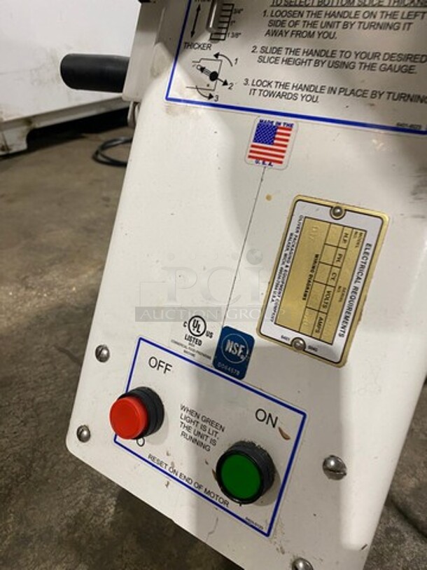 Oliver Commercial Countertop Bun/Bagel Cutter! Stainless Steel! On Small Legs! Model: 723 SN: 203802 115V 60HZ 1 Phase - Image 5 of 9