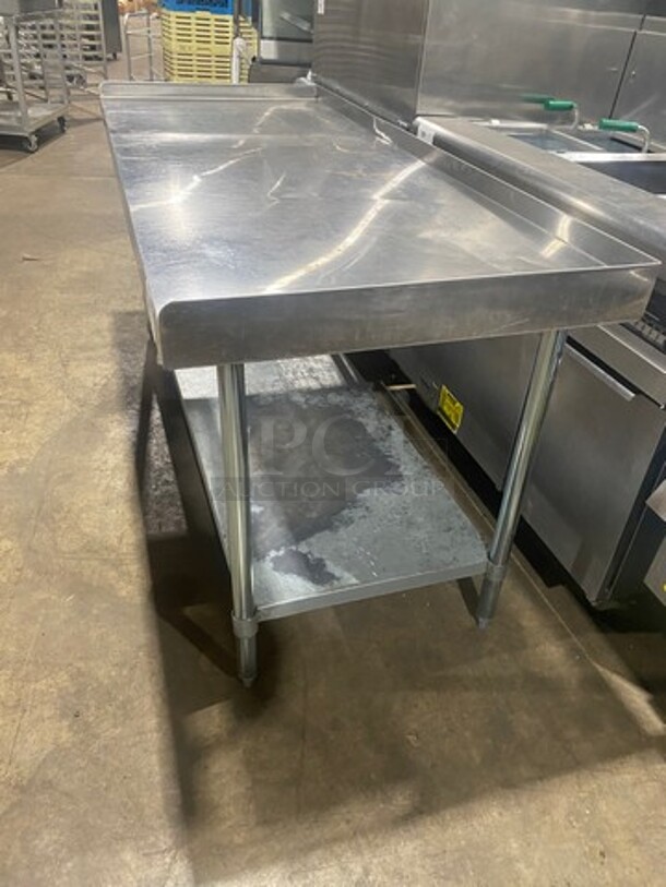Solid Stainless Steel Work Top/ Prep Table! With Storage Space Underneath! On Legs! - Image 2 of 7