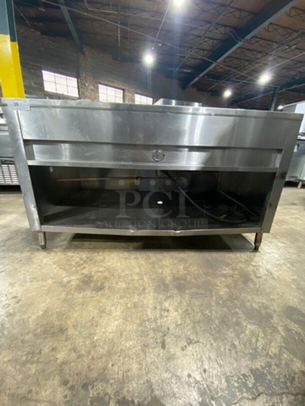Commercial Electric Powered Steam Table! With Storage Space Underneath! All Stainless Steel! On Legs!