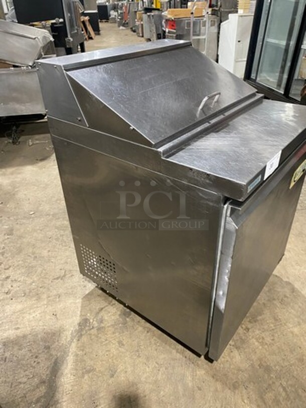 Avantco Commercial Refrigerated Sandwich Prep Table! Single Door Storage Space Underneath! All Stainless Steel! On Casters! Model: 178SCL1 115V - Image 2 of 9