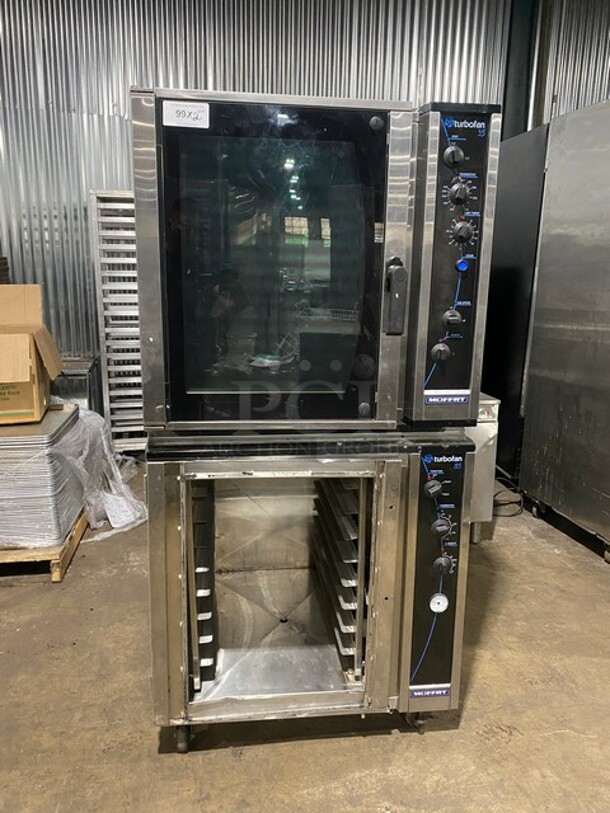 Moffat Turbofan Commercial Double Deck Convection Oven! With One View Through Door! All Stainless Steel! Model E85A8HLD Serial 436157! 110/120v! On Casters! - Image 1 of 12