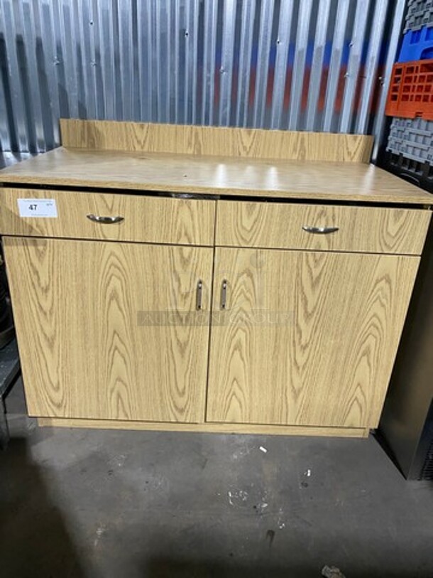 Custom Made Work Top Cabinet! With 2 Drawer And 2 Door Storage Space Underneath! - Image 1 of 8