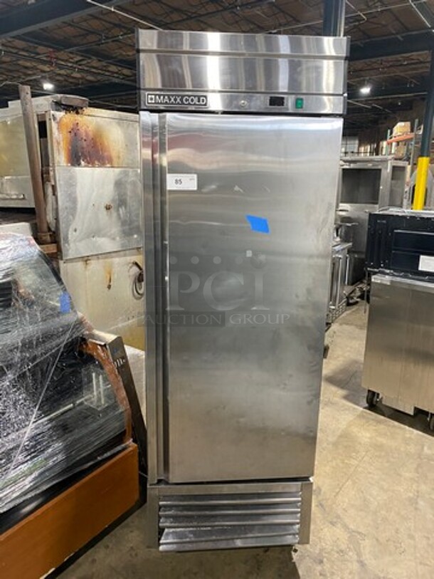 COOL! Maxx Cold Commercial Single Door Reach In Freezer! All Stainless Steel! On Casters! Model: MXSF23FD SN: 170421623 115V 60HZ 1 Phase - Image 1 of 10