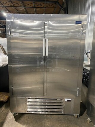 Coolman All stainless Steel 2 Door Reaching cooler! With Racks! MODEL 54RI  SN: W70415 120V