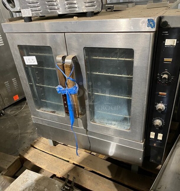 Vulcan Stainless Steel Commercial Electric Powered Full Size Convection Oven w/ 2 View Through Doors and Thermostatic Controls!