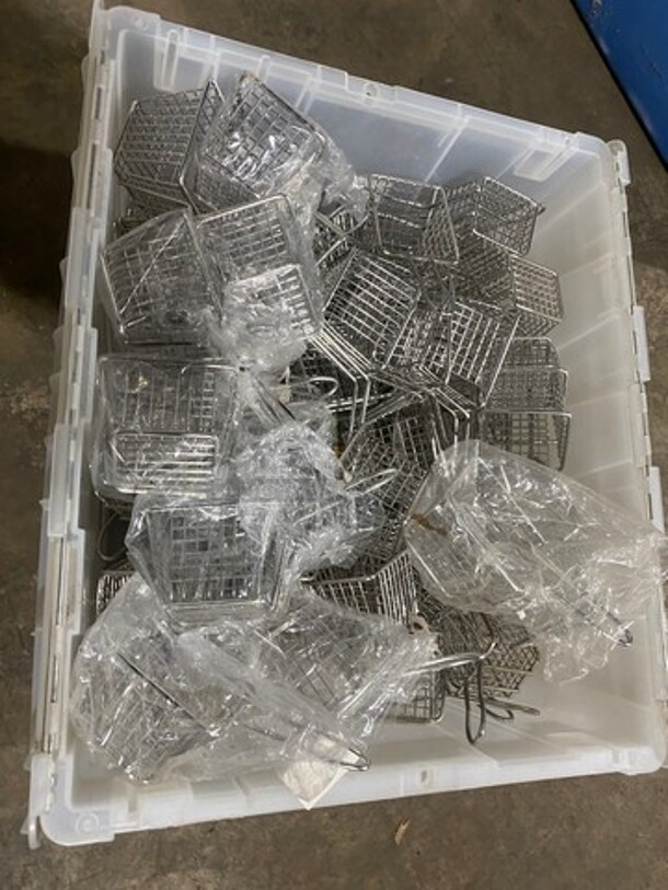 ALL ONE MONEY! Winware Mini Fryer Baskets! Perfect For Serving Finger Food!  - Image 2 of 6