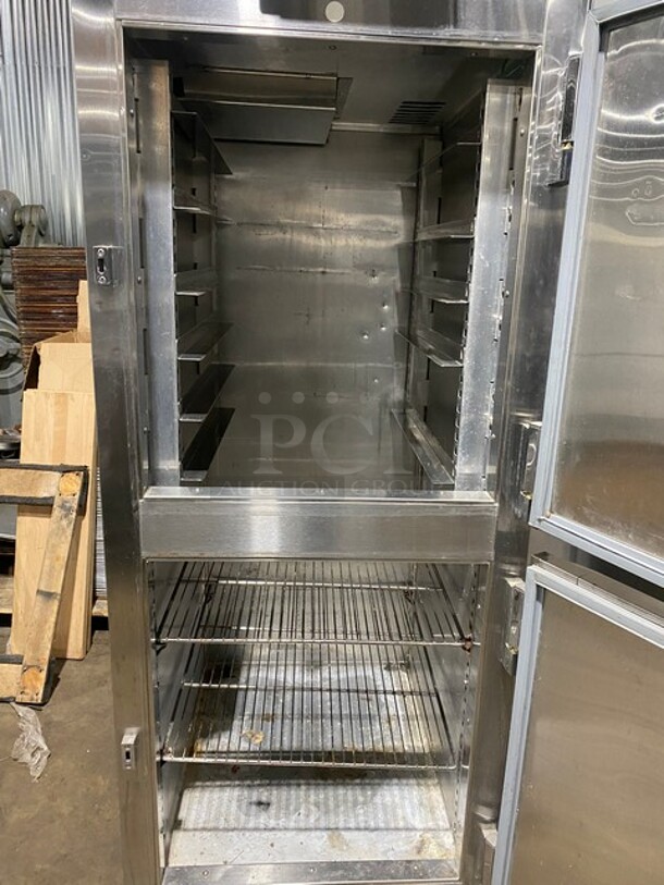 Victory Commercial Reach In Cooler! With 2 Split Doors! All Stainless Steel! On Legs! WORKING WHEN REMOVED! - Image 5 of 11