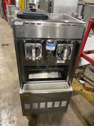 Taylor Commercial Floor Style 2 Flavor Frosty/Coolatta/Slushy Making Machine! With Milkshake Mixing Attachment! All Stainless Steel! Model 342D27 SN: K6106162 208-230V 1PH