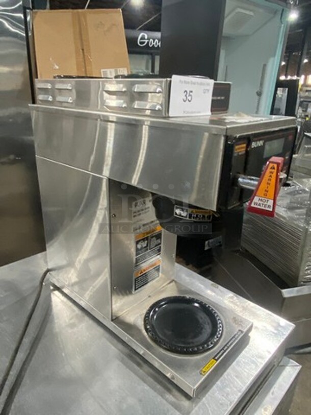Bunn Commercial Countertop Coffee Maker! With 3 Coffee Pot Warmers! All Stainless Steel! Model: AXIOM153 SN: AX00036881 120V 60HZ 1 Phase - Image 2 of 8