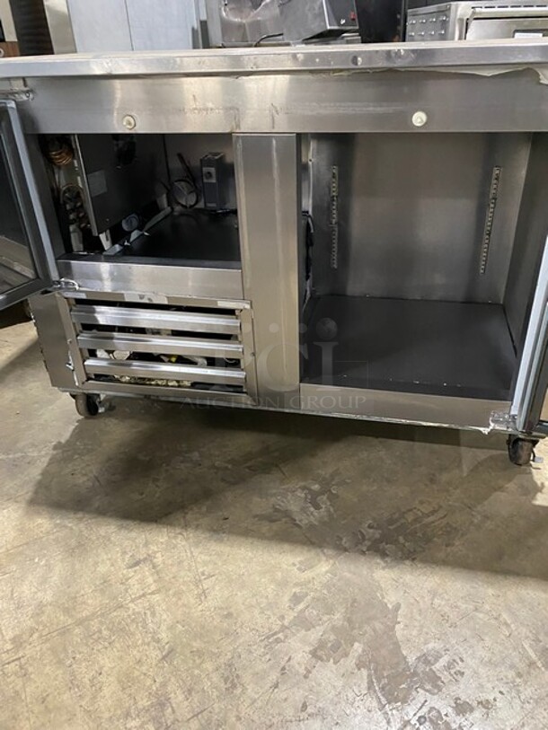 Cool Tech Commercial 2 Door Lowboy/Worktop Cooler! All Stainless Steel! On Casters! Model: CUSTOM48LB SN: 114962 115V - Image 5 of 8