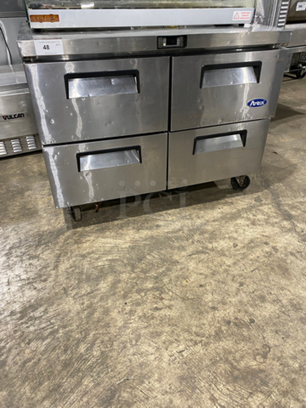 Atosa Commercial Refrigerated 4 Drawer Chef Base! All Stainless Steel! On Casters! Model: MGF8417 SN: MGF841704216071900C40002 115V 60HZ 1 Phase - Image 1 of 8