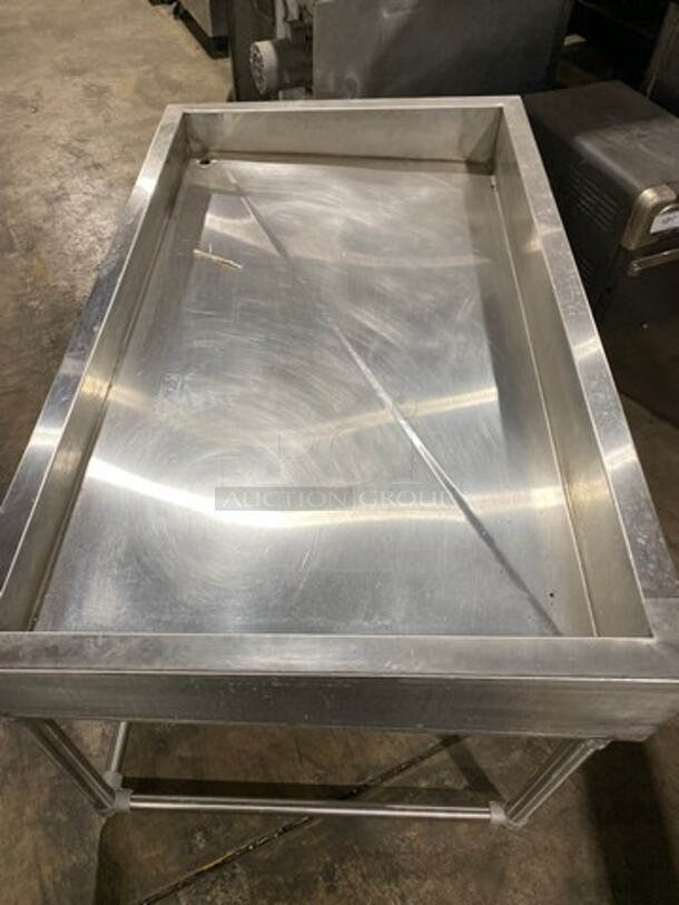 Commercial Ice Cooled Cold Pan! With Drain! All Stainless Steel! On Legs! - Image 5 of 6