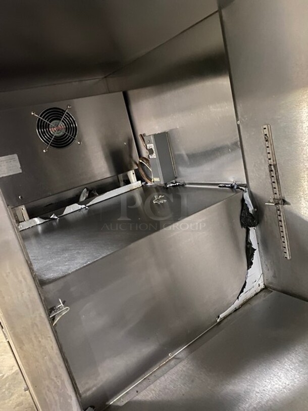 Cool Tech Commercial 2 Door Lowboy/Worktop Cooler! All Stainless Steel! On Casters! Model: CUSTOM48LB SN: 114962 115V - Image 6 of 8