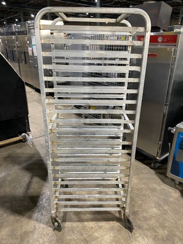 Metal Commercial Pan Transport Rack! On Casters! - Image 2 of 4