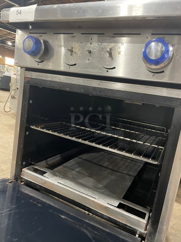 Imperial Electric Powered 4 Burner Hot Plate Range & Oven! With Back Splash & Hood! All Stainless Steel! On Legs! - Image 7 of 8