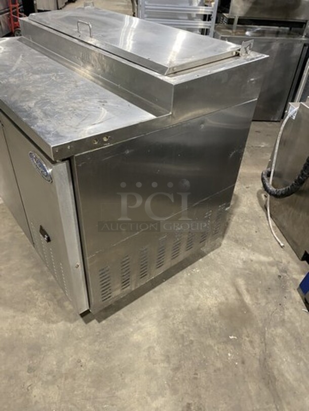 Valpro All Stainless Steel Refrigerated Pizza Prep Table!  - Image 2 of 5