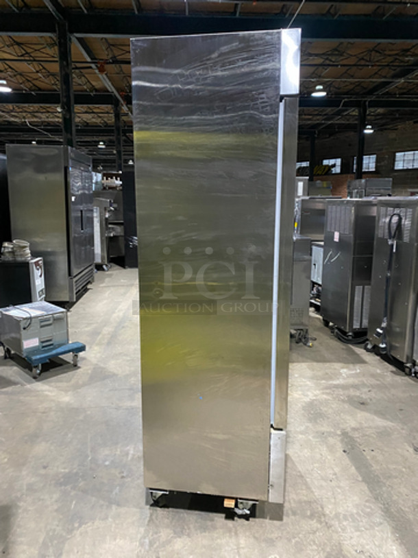 Avantco Commercial Single Door Reach In Freezer! With Poly Coated Racks! All Stainless Steel! On Casters! Model: 178CFD1FF 115V 60HZ - Image 3 of 11