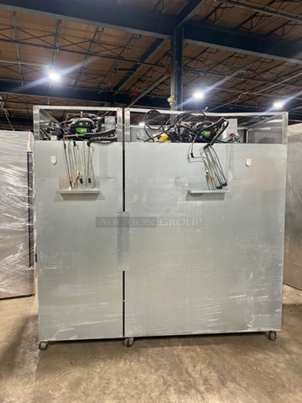 COOL! Hoshizaki Commercial 3 Door Reach In Cooler Merchandiser! With View Through Doors! Poly Coated Racks! All Stainless Steel Body! On Casters! Model: CR3SFGY SN: F60003B 115V 60HZ 1 Phase - Image 3 of 12
