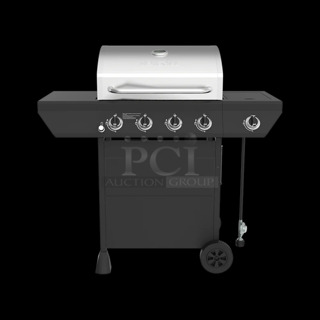 BRAND NEW SCRATCH AND DENT! Nexgrill 720-0925P Metal 4 Burner Gas Grill w/ Side Burner. Stock Picture Used as Gallery