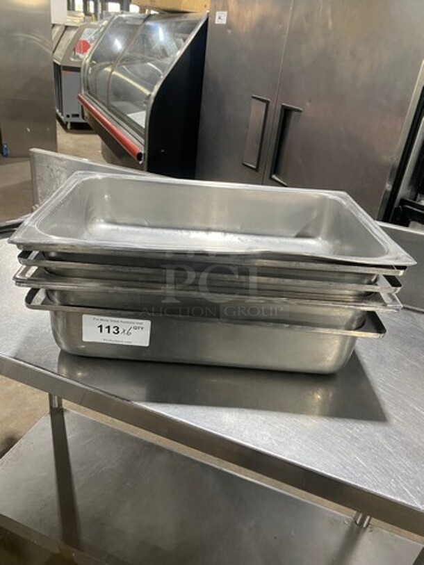 Commercial Steam Table/ Prep Table Food Pans! All Stainless Steel! 6x Your Bid!