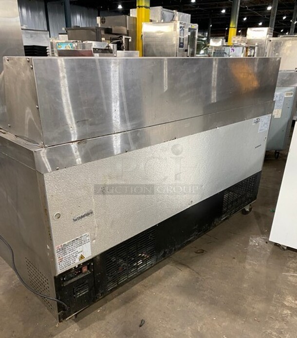 NICE! Kelvinator Stainless Steel Commercial Mega Top Sandwich Prep Table! With 3 Doors Storage Space Underneath! On Casters! MODEL KCMT70.30HC  115V  - Image 4 of 9