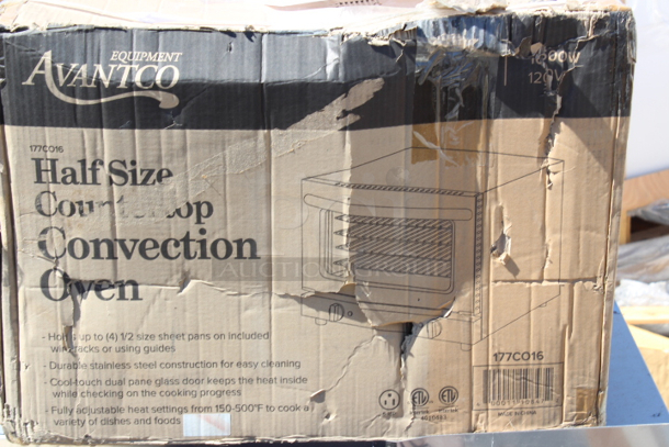 BRAND NEW SCRATCH & DENT! Avantco CO-16 Half Size Countertop Convection Oven, 1.5 Cu. Ft. - 120V, 1600W. Original Packaging Damaged. 23x71x22-1/2x16-1/2 - Image 4 of 6