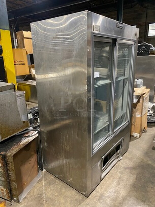 2007 Leader Commercial 2 Door Reach In Cooler Merchandiser! With View Through Doors! With Poly Coated Racks! All Stainless Steel! Model: LS48SSC SN: PQ033403 115V 60HZ 1 Phase - Image 2 of 8