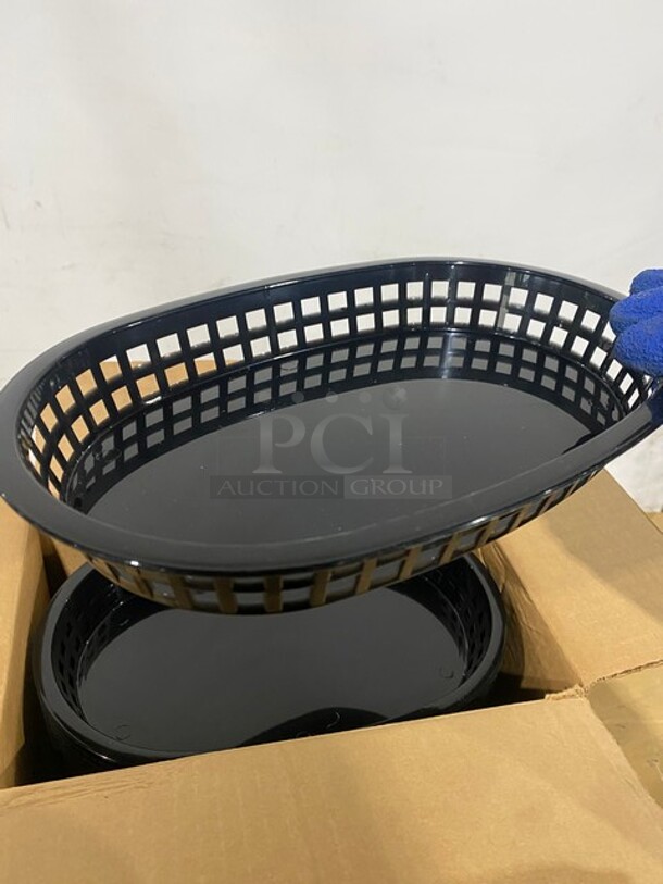 New In Box! Table Craft Black Poly Oval Fast Food Basket! MODEL 1076BK - Image 6 of 7