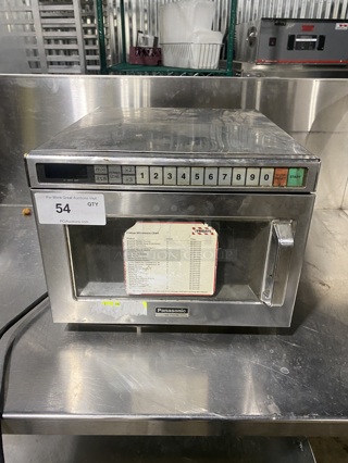 Panasonic Heavy Duty Commercial Microwave Oven! Eletric Powered! Working When Removed! MODEL:NE-1757R!
