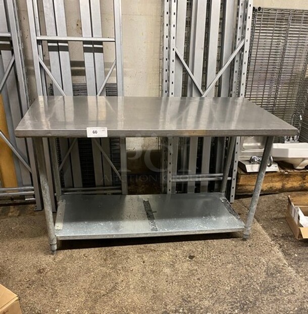 Stainless Steel Commercial Worktable With Shelf Underneath! - Image 1 of 5