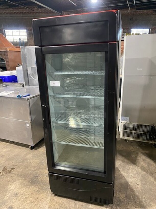 True Commercial Single Door Reach In Refrigerator Merchandiser! With View Through Door! Model: GDM26 SN: 2098506 115V 60HZ 1 Phase