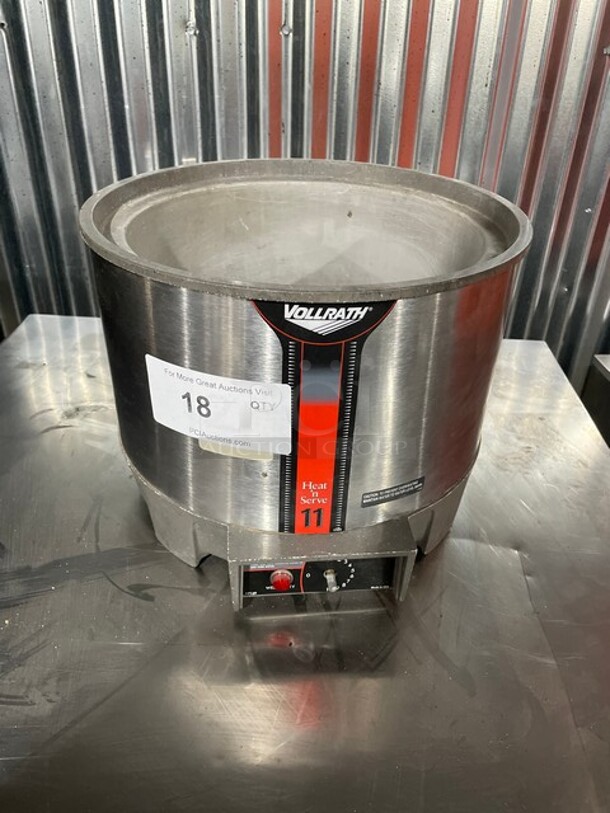 Vollrath Round Heat And Serve Rethermalizer! MODEL HS11 SN: X214-00266764-006 120V  - Image 1 of 8