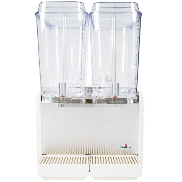 BRAND NEW SCRATCH & DENT! Crathco E47/49-4 Refrigerated Drink Dispenser. S/N: T522768 Bowls not included.  - Image 1 of 6