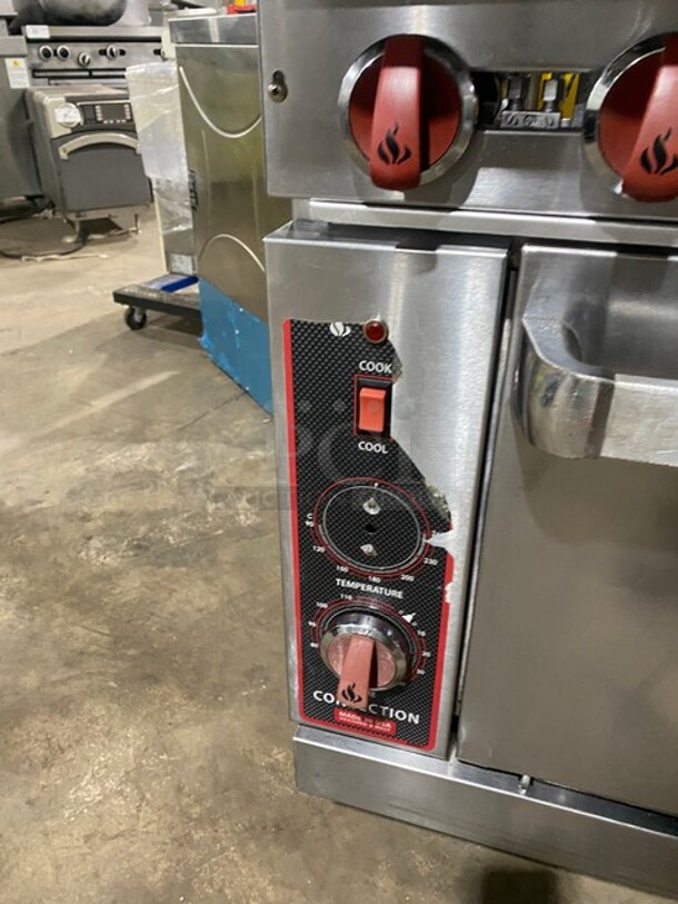 American Range Commercial Natural Gas Powered 6 Burner Stove! With Backsplash! With Full Size Oven Underneath! All Stainless Steel! On Casters! - Image 10 of 10