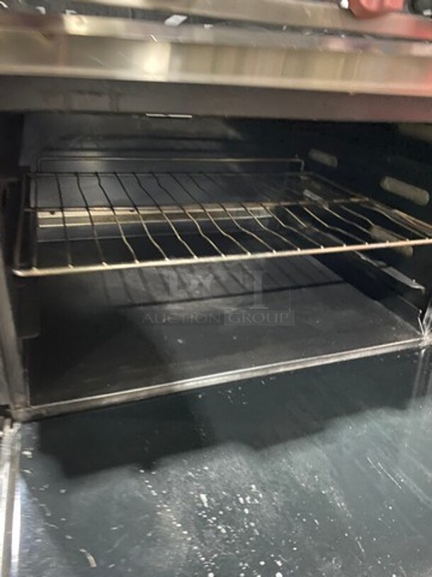 SWEET! DCS Commercial Natural Gas Powered 10 Burner Stove! With Raised Back Splash And Salamander Shelf! With 2 Oven Underneath! All Stainless Steel! On Casters! WORKING WHEN REMOVED! - Image 6 of 10