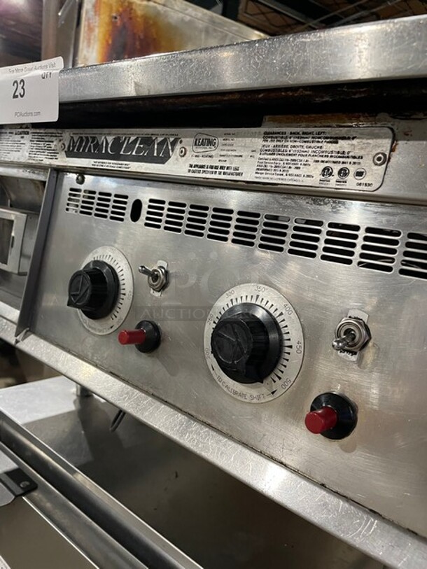 Keating Commercial Natural Gas Powered Countertop Mirror Shine Flat Griddle! All Stainless Steel! On Legs! Model: 24X30 SN: GG47067!  - Image 6 of 9