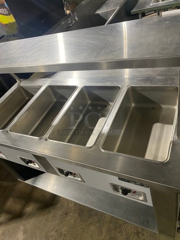 Seco Commercial Electric Powered 4 Well Steam Table! With Storage Space Underneath! All Stainless Steel! Model 4MF Serial 598! 208V 1Phase! On Casters! - Image 5 of 11