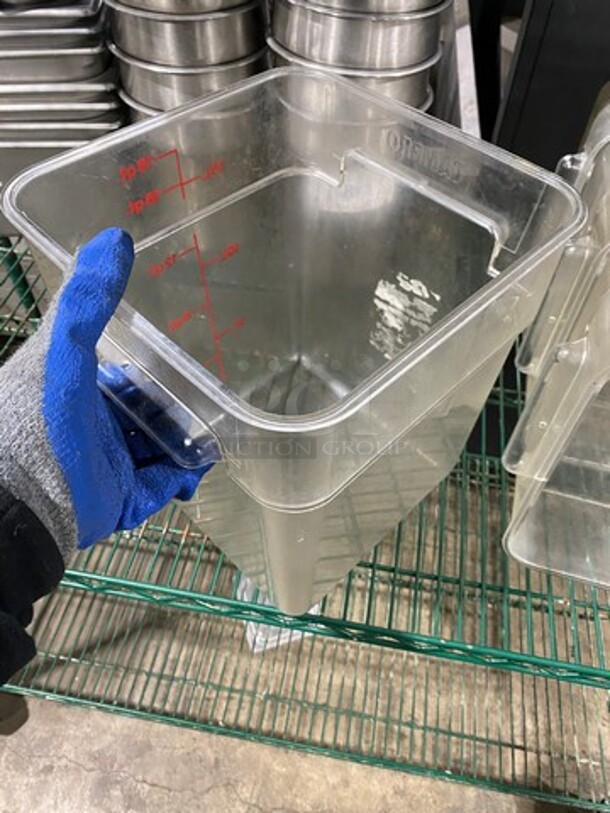 Cambro 18Qt And 12Qt Clear Poly Food Containers! 4x Your Bid! - Image 5 of 8