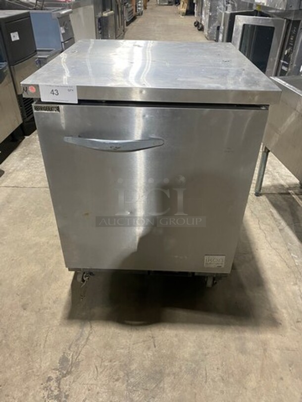 Ikon Commercial Single Door Lowboy/Worktop Cooler! With Poly Coated Racks! All Stainless Steel! Model KUC27 SN: KUC279026232 115V 1PH