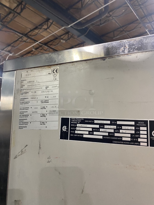 Servolift Eastern Commercial Undercounter Blast Chiller! All Stainless Steel! MODEL RCM051S SN: F20080211000020! 208V 1PH! - Image 5 of 8