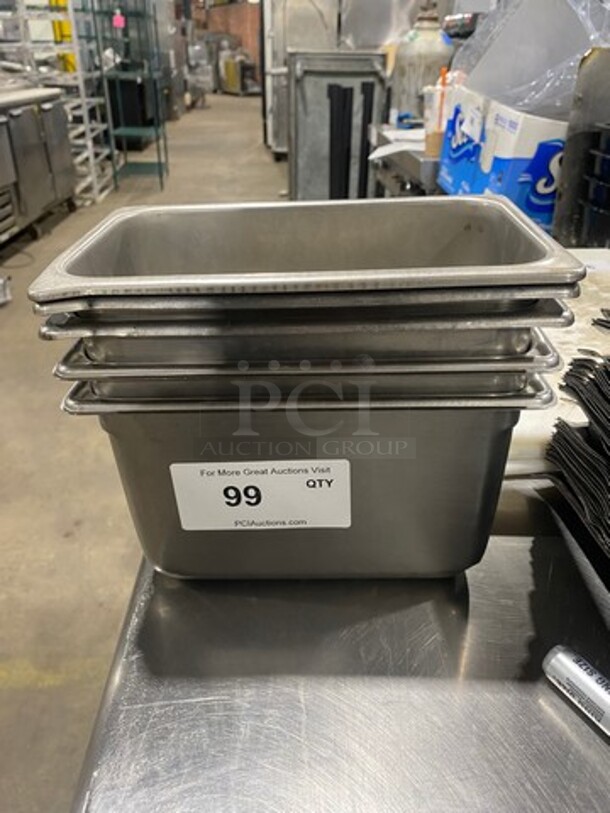Commercial Steam Table/ Prep Table Food Pans! All Stainless Steel! 5x Your Bid!