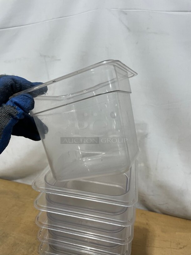 Winco Clear Polycarbonate Food Pans! With Lids! 7X Your Bid!  - Image 3 of 8
