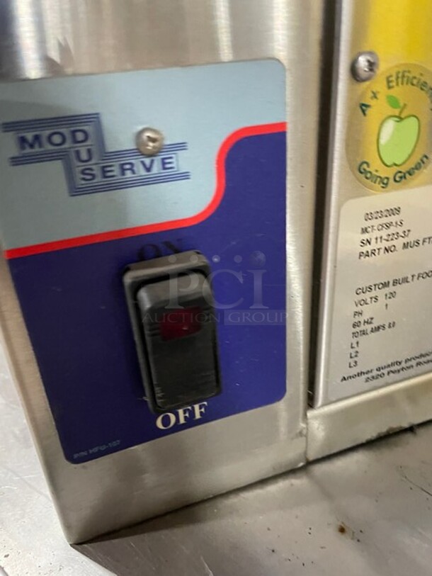 Mod-U-Serve Commercial Cold Food Single Pan Frost Top! All Stainless Steel! 120V 1 Phase! Model: MCT-CFSP-1-S SN: 1122337!
 - Image 6 of 8