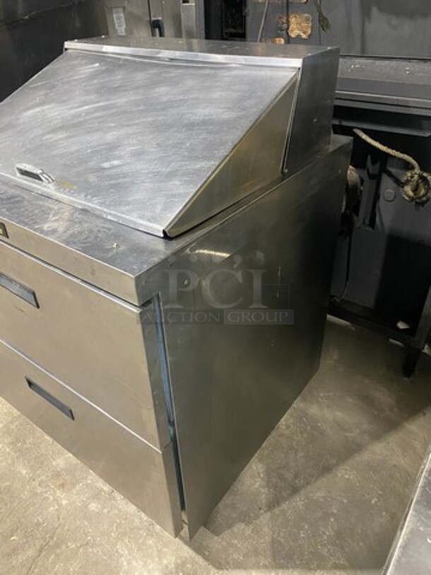 Delfield 2 Drawer Refrigerated Prep Table! On Commercial Casters! - Image 2 of 10