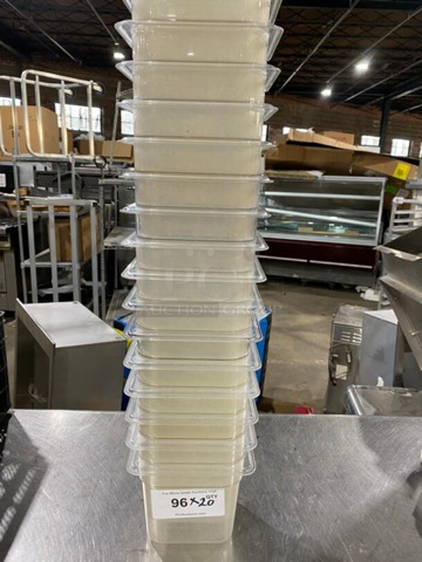 Cambro Clear Poly 1/6x6" Food Containers! 20x Your Bid! - Image 1 of 6