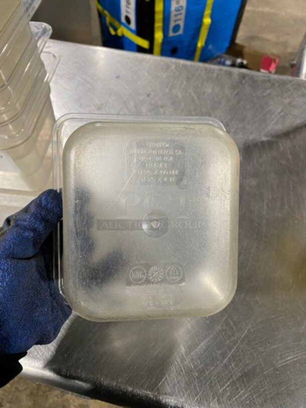 Cambro Clear Poly 1/6x4" Food Containers! 15x Your Bid! - Image 5 of 8