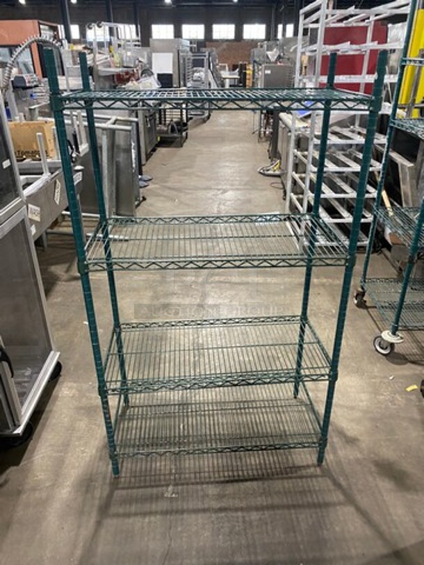Metro Green Poly Coated 4 Tier Shelf! BUYER MUST DISMANTLE! PCI CANNOT DISMANTLE FOR SHIPPING! PLEASE CONSIDER FREIGHT CHARGES! - Image 2 of 4