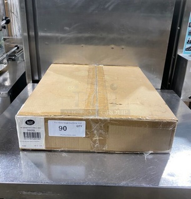 NEW! IN THE BOX! Table Craft Cheese Shakers! Glass With Chrome Tops! - Image 1 of 6