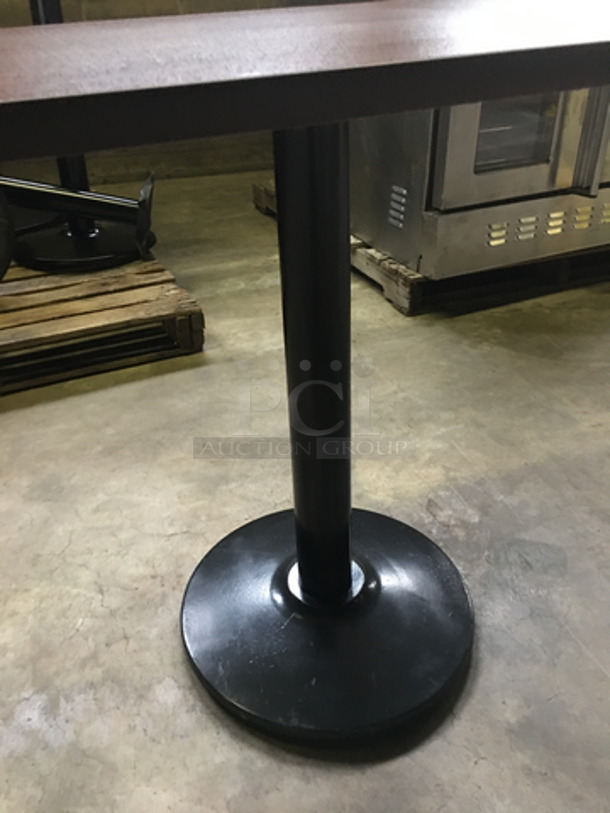 BRAND NEW! IN THE BOX! Wooden Pattern Table! With Black Metal Base! 24x30! 2x Your Bid! - Image 3 of 6